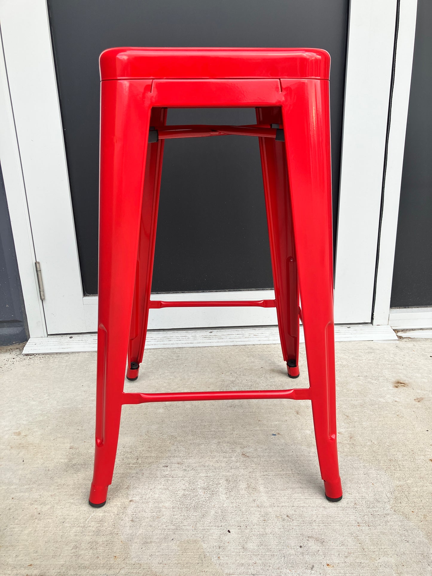 RED Metal Bar Stools