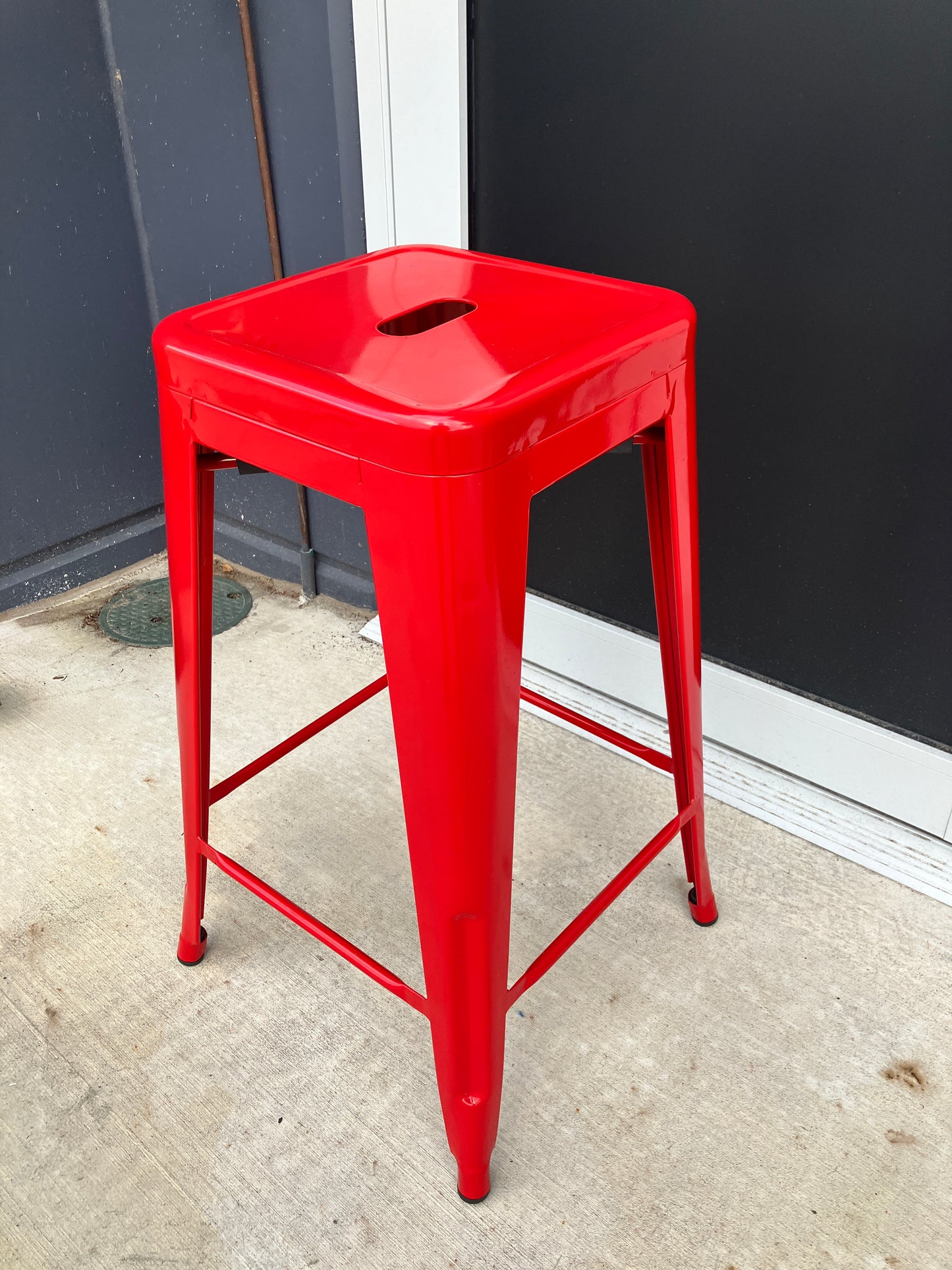 RED Metal Bar Stools