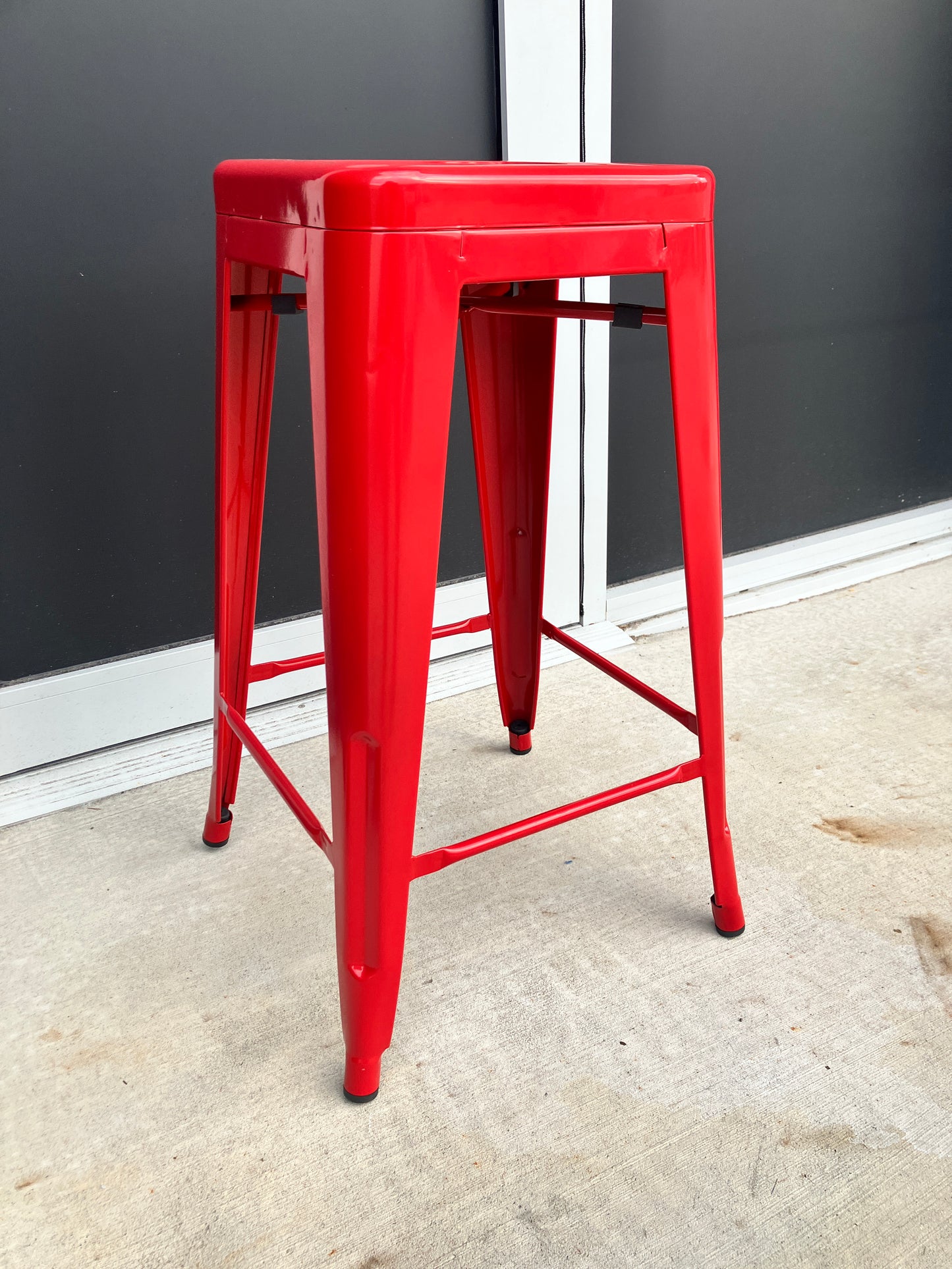 RED Metal Bar Stools