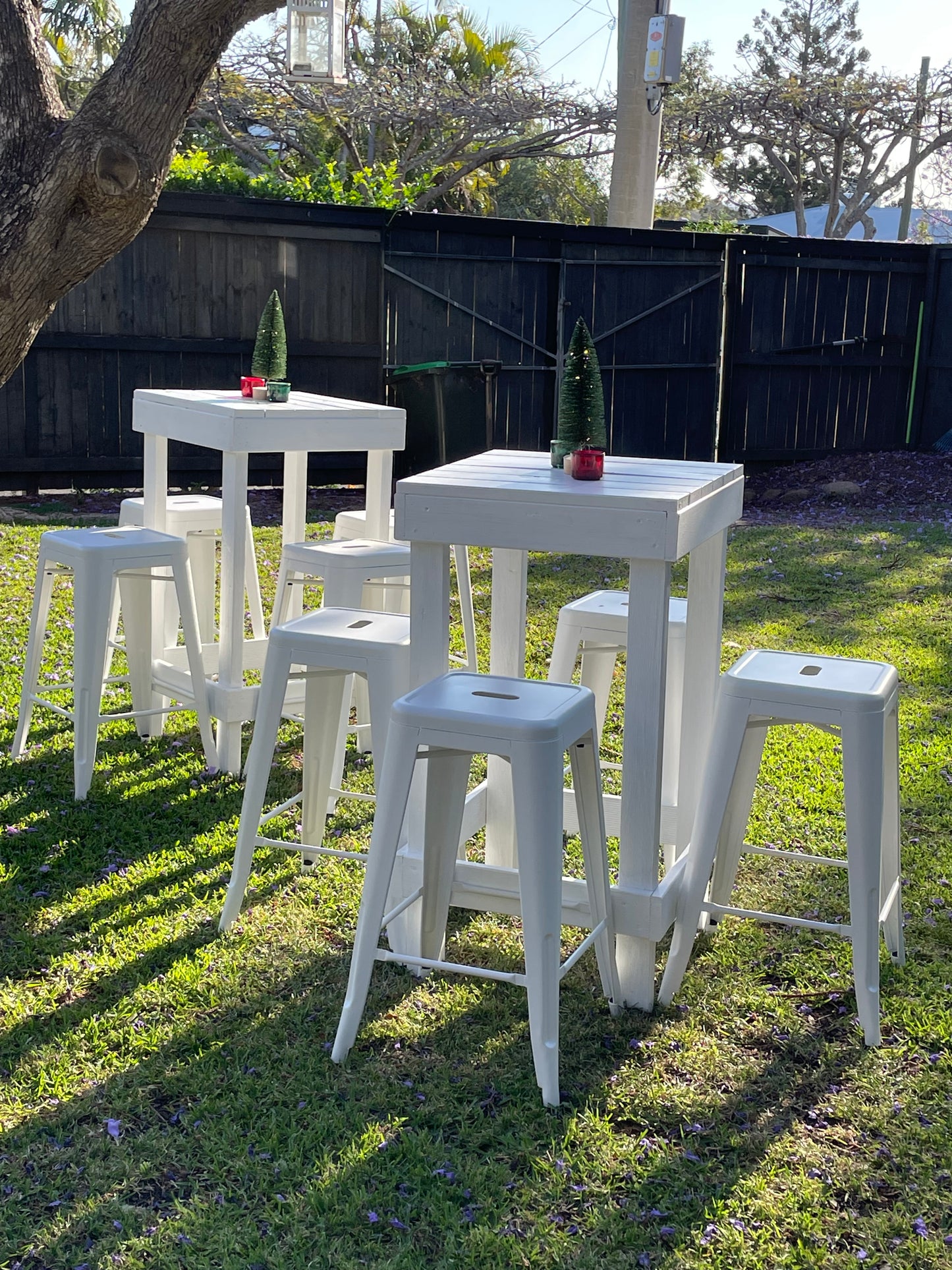WHITE Timber High Table/Bar Table