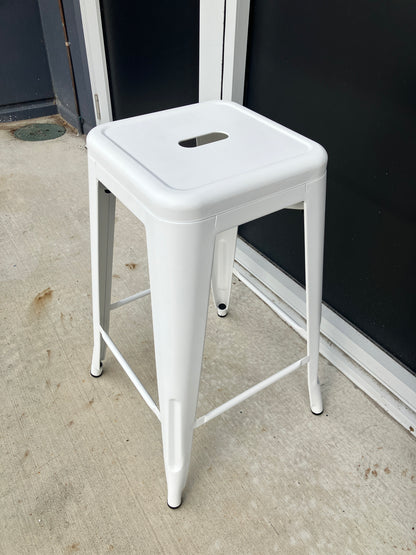 WHITE Metal Bar Stools