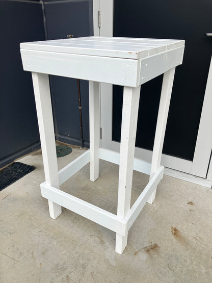 WHITE Timber High Table/Bar Table