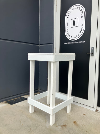 WHITE Timber High Table/Bar Table