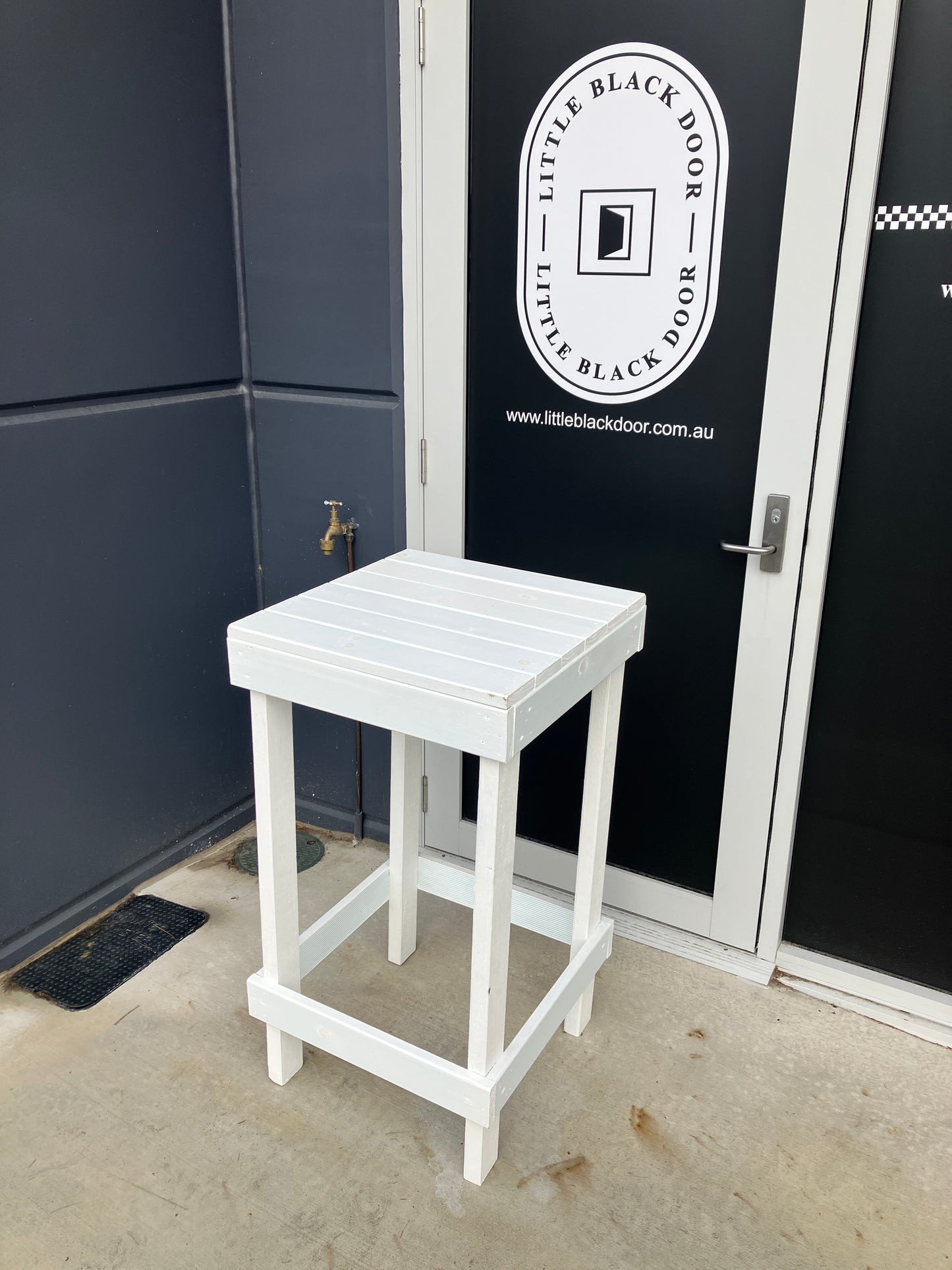 WHITE Timber High Table/Bar Table