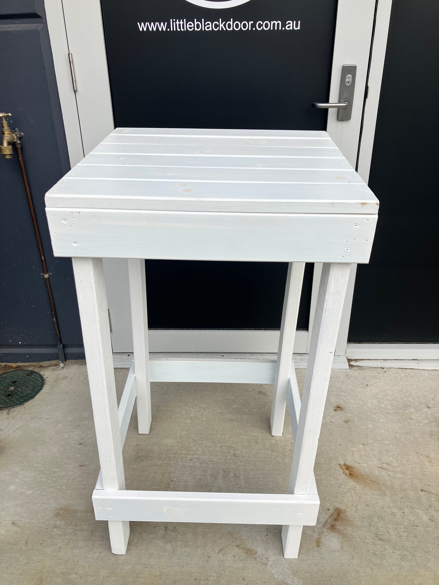 WHITE Timber High Table/Bar Table